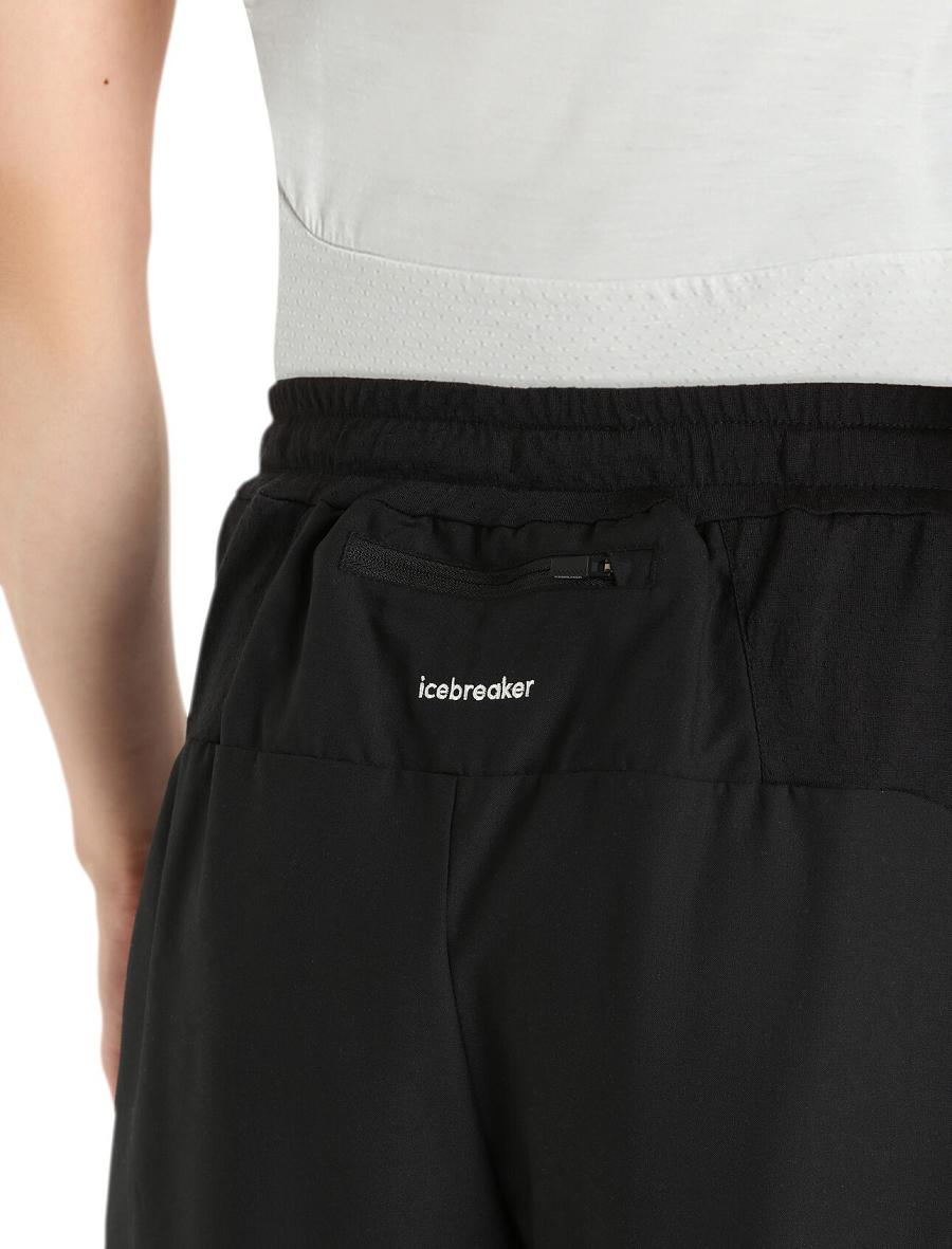 Black Icebreaker ZoneKnit™ Merino Men's Shorts | AU 1110BEXC